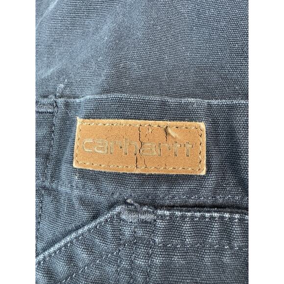 Carhartt Men's Original Fit Button Up Long Sleeve Shirt XL Navy 100091 Workwear - Picture 2 of 12